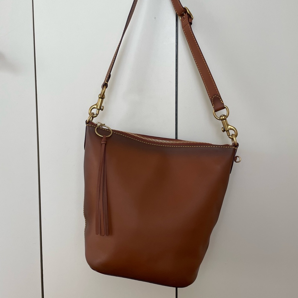 Coach brown bucket bag